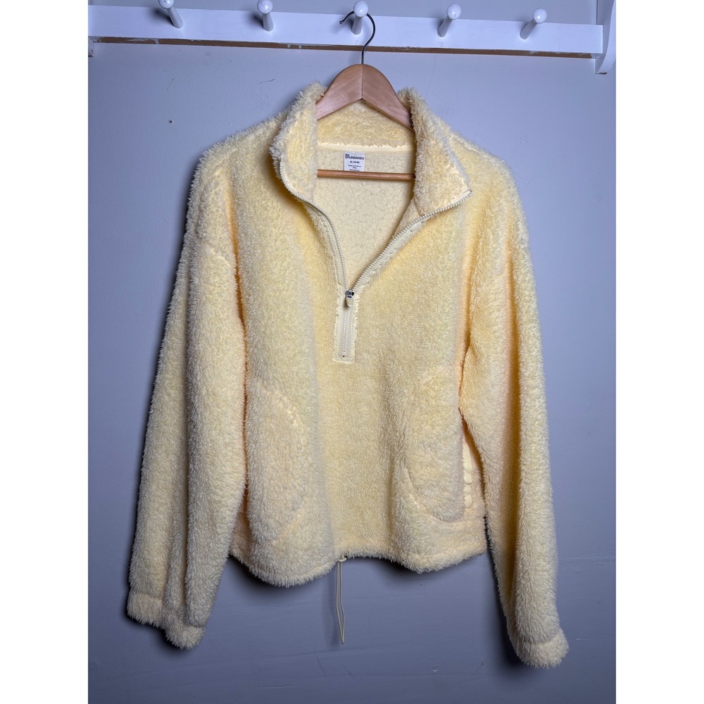No Boundaries Girls Yellow Sherpa Quarter Zip Fleece Pullover XL 16-18